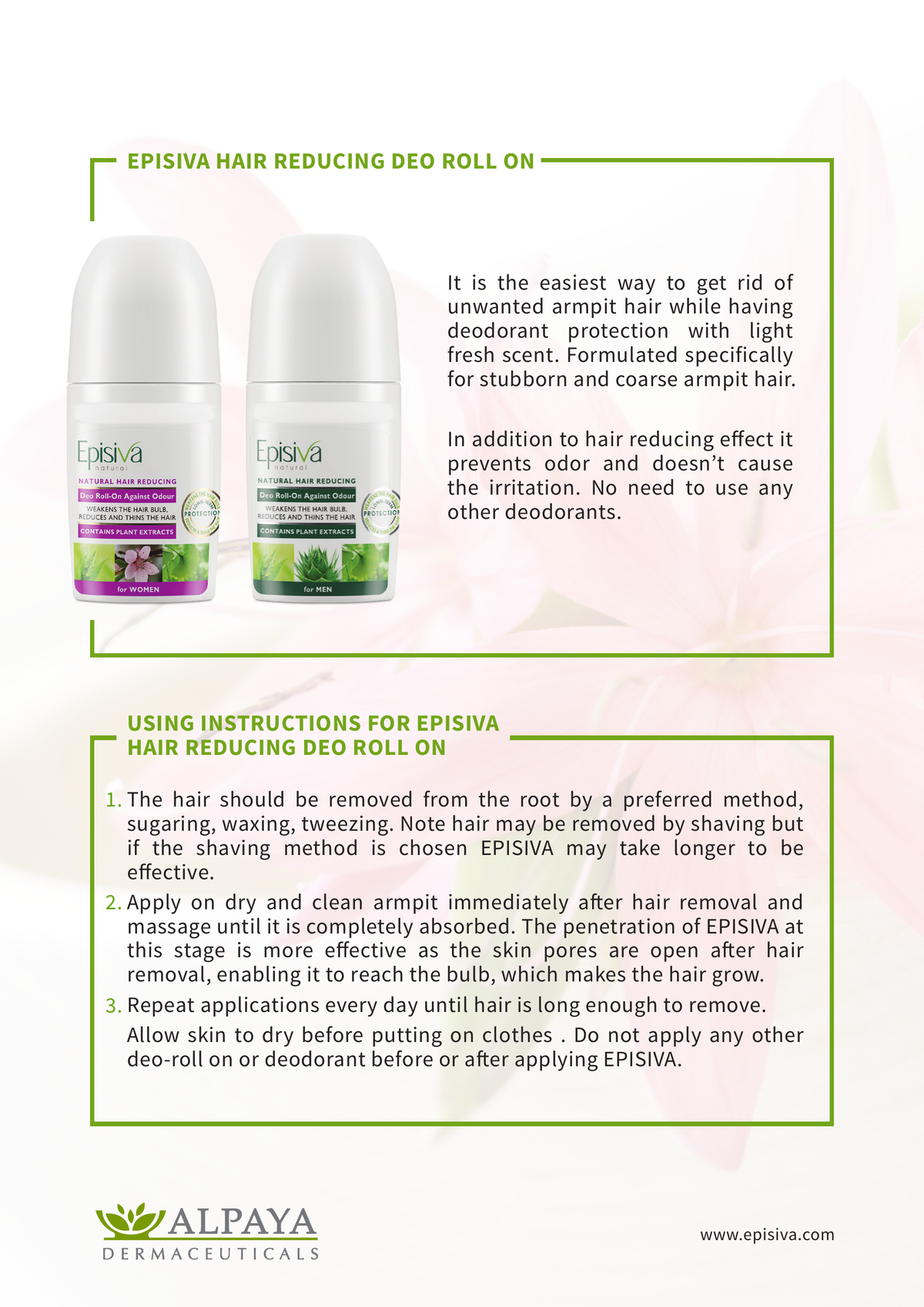 Episiva roll-on applicator