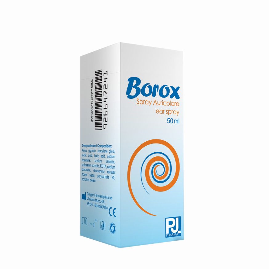 Borox ear hygiene spray box packaging