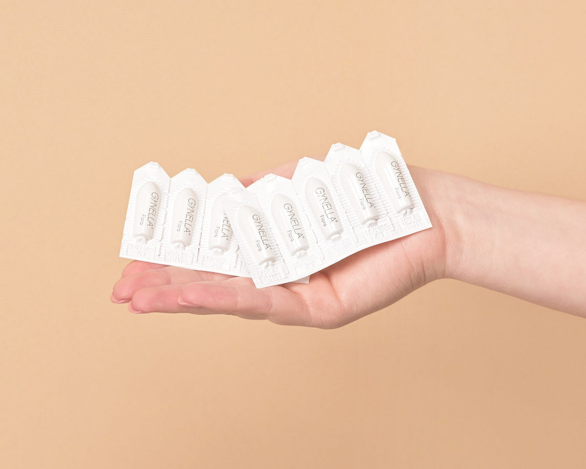 Gynella Flora suppositories in hand