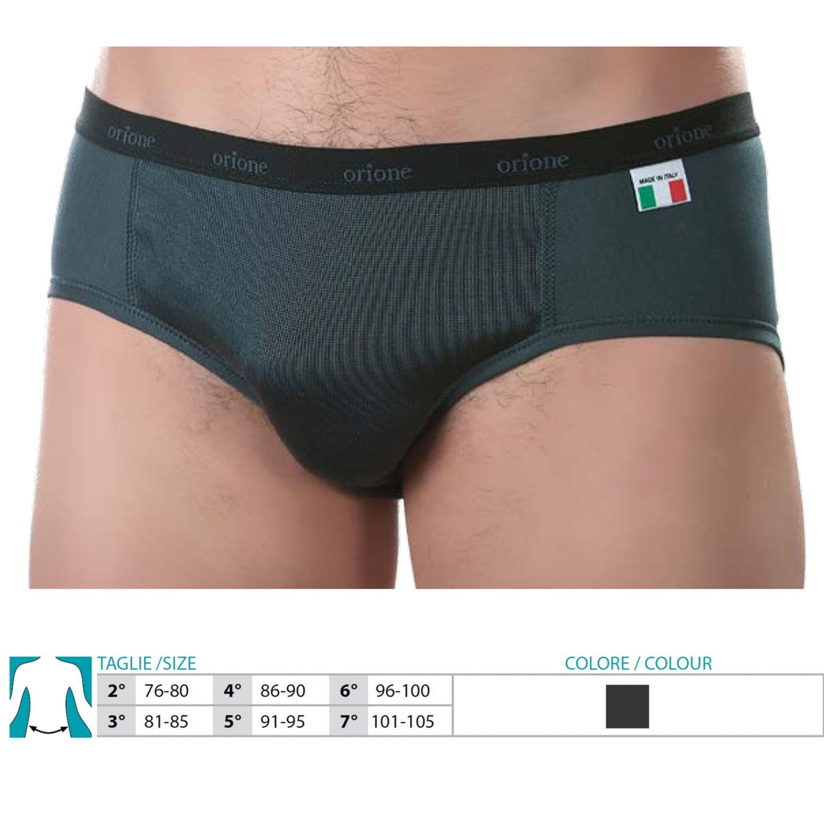 Orione 310 men's sport support briefs, anthracite